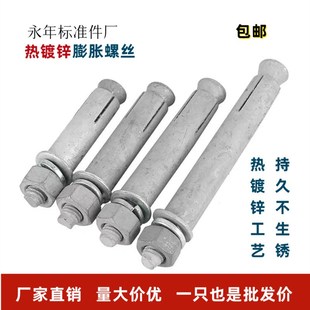 正国标热镀锌膨胀螺栓 热浸锌膨胀螺丝螺栓外膨胀M8M10M12M14M16