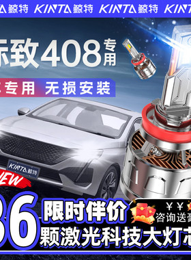 适用14-18款标致408专用LED客厅灯15近光远光灯车灯16改装汽车灯