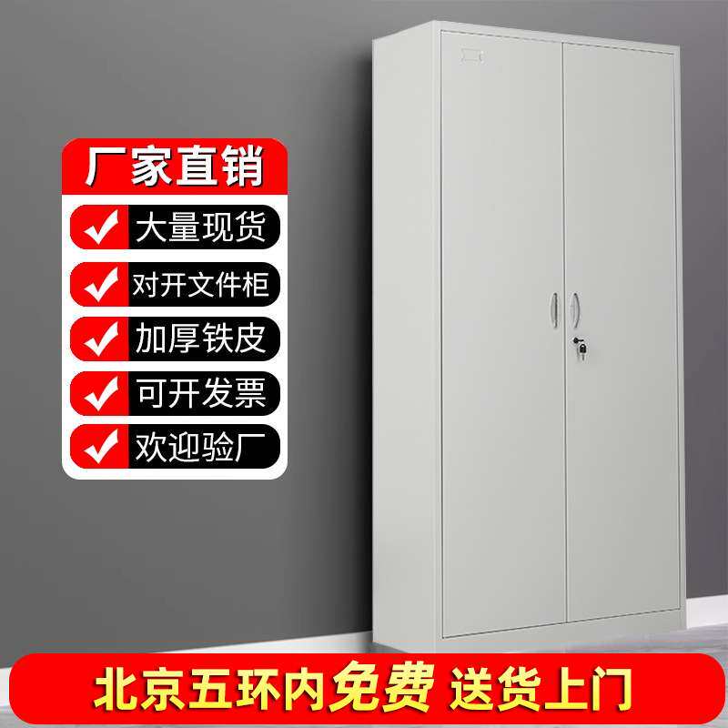 铁皮双门文件柜1850*400双对开资料铁皮柜储物柜二门钢制文件柜