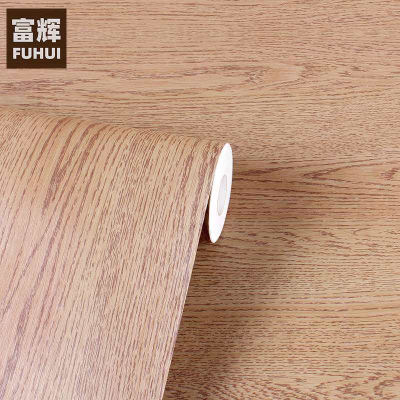 加厚木纹墙纸复古防水加厚水曲柳木贴纸自粘家具翻新纸电脑桌窗框