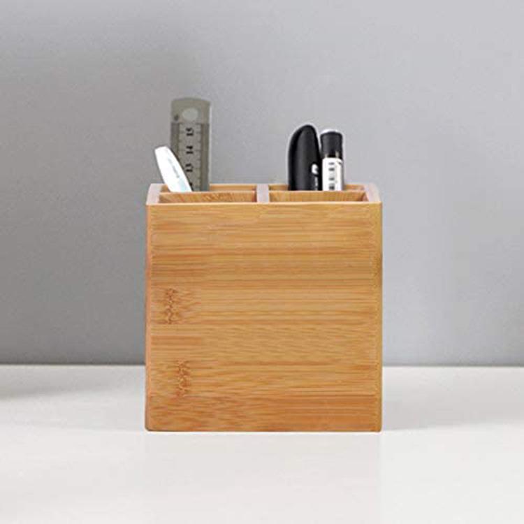 源头工厂四宫格笔筒可拆卸十字方形文具收纳筒桌面储物盒