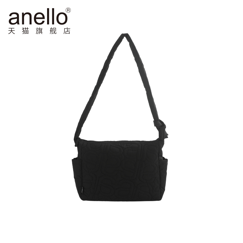 anello旗舰店2025秋冬日常百搭休闲logo印花时尚拼接斜挎单肩包