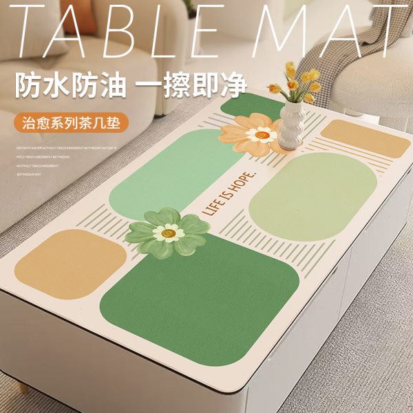 防油防水茶几垫桌垫家用皮革餐桌垫轻奢高级感客厅电视柜茶几桌布