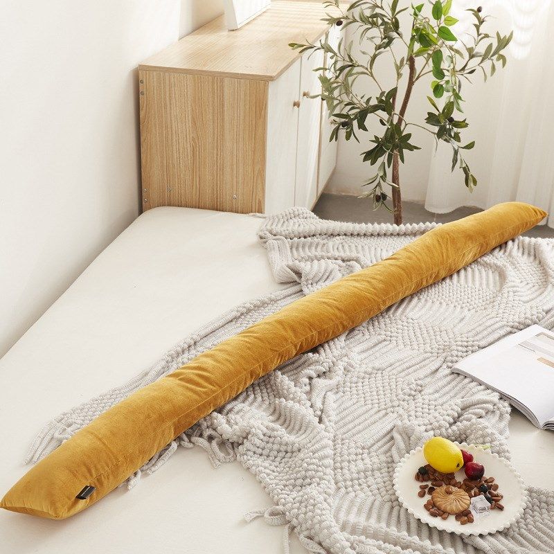 in创意抱枕床头毛绒客厅异形抱枕球形波浪长条丝绒抱枕靠垫长条