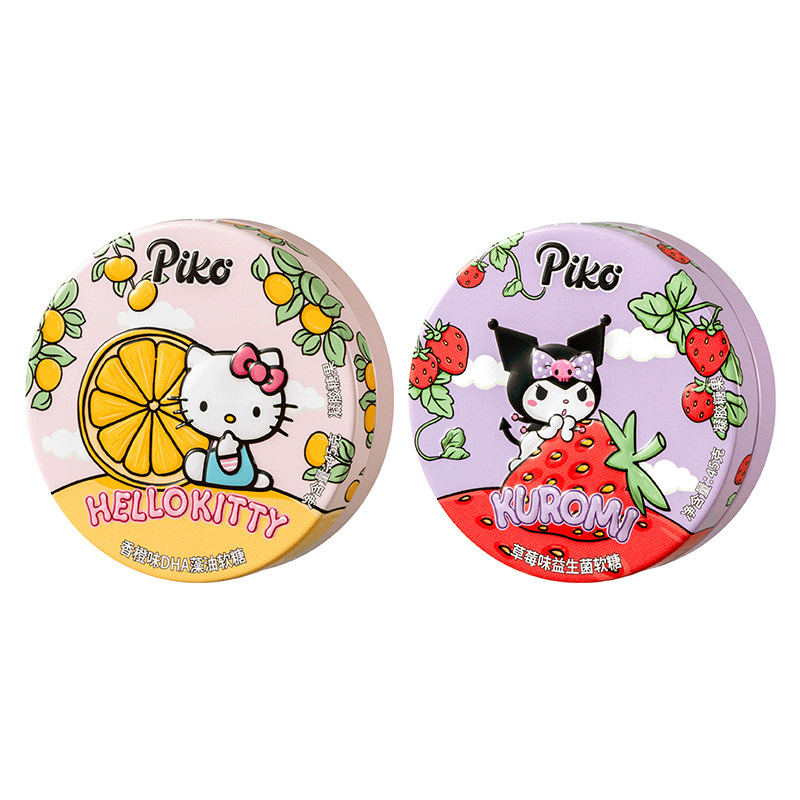 PIKO三丽鸥联名益生菌软糖果维生素果汁儿童女生日凯蒂猫礼物零食 - 实物图