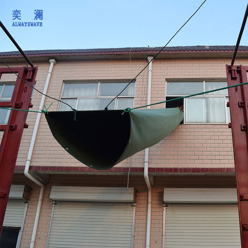 奕澜帆布滑道传送带卸货轨道仓库高楼篷布滑梯快递包裹帆布筒滑道