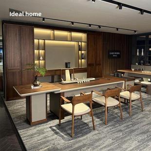 风格 两用一体式 北美黑胡桃茶几 茶蛋桌 高端实木行政桌 新中式