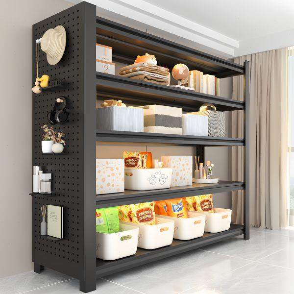 家用货架置物架多层落地收纳架杂物间仓库阳台碳钢金属储物铁架子