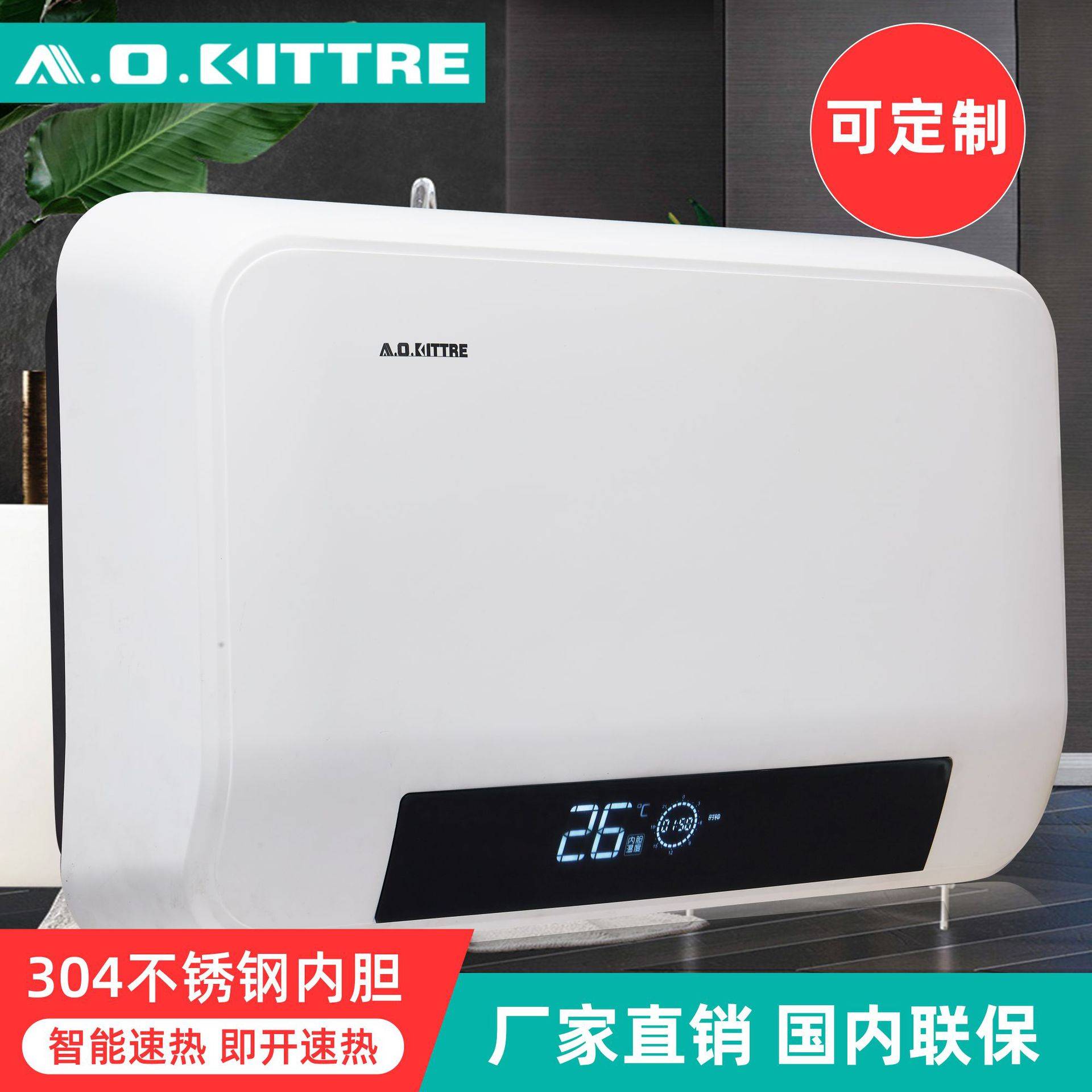 304不锈钢双内胆30L储水式电热水器 速热式5500W家用电热水器