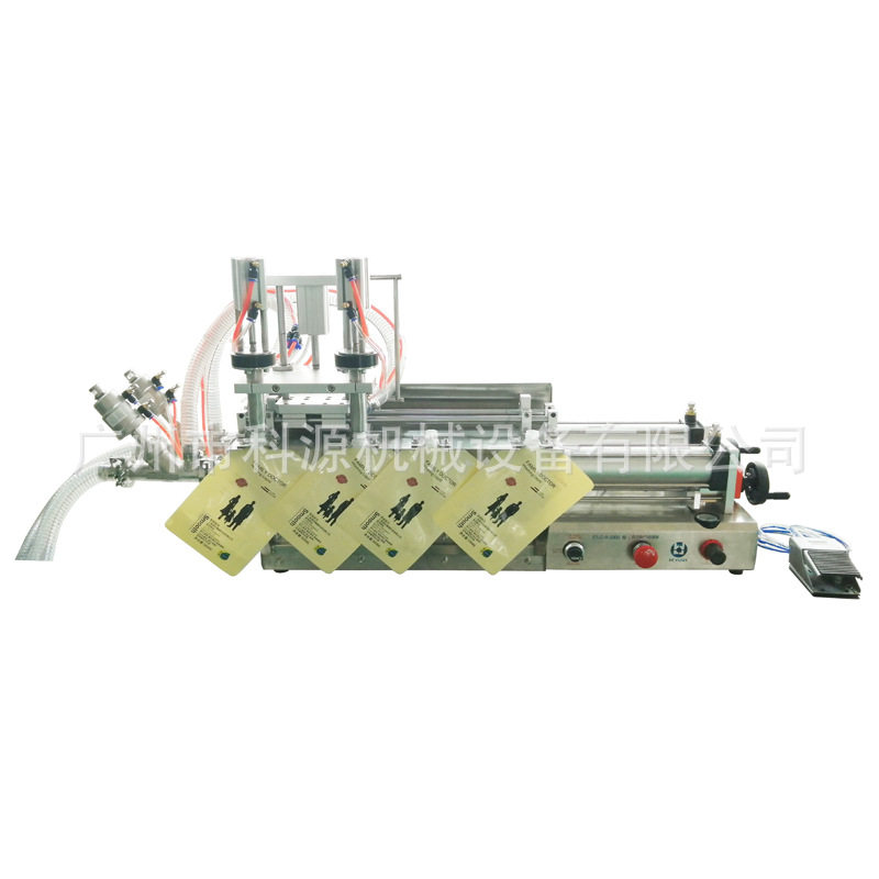 洗洁精洗衣液洗手液灌装机半自动气动定量自立袋吸嘴袋定量精准