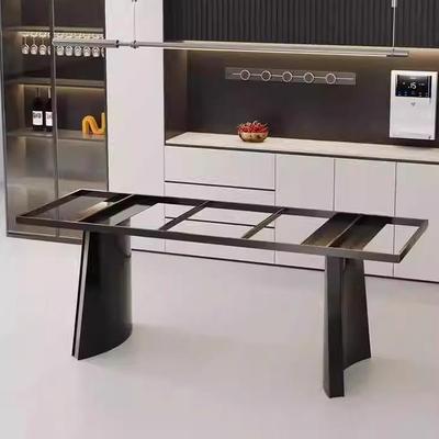 现代简约碳素钢桌腿支架岩板大理石餐桌支撑脚轻奢金属家具台脚