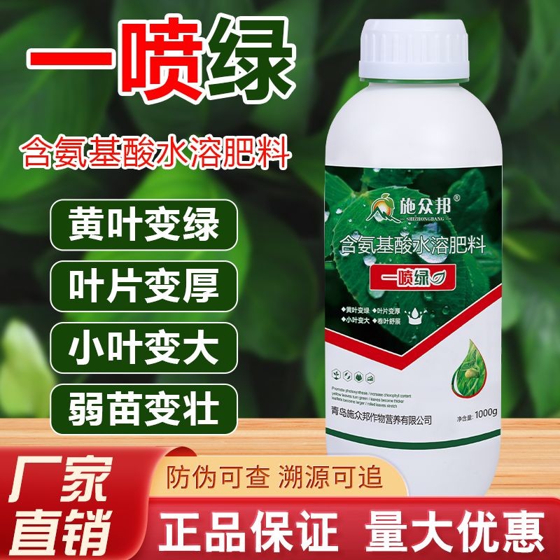 黄叶死苗一喷绿氨基酸叶面肥