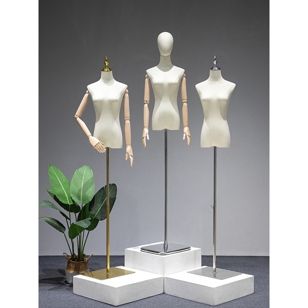 服装店模特道具女半全身女装橱窗人台衣服架子婚纱人偶模特展示架