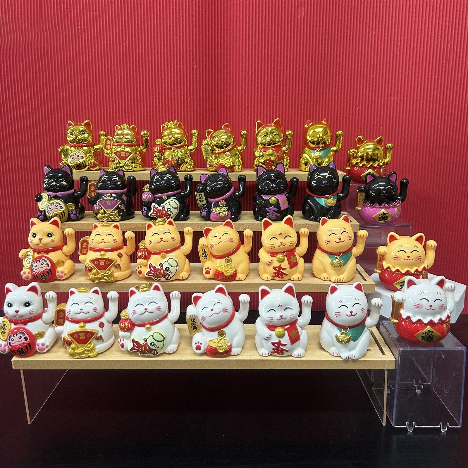 招财猫迷你小摆件太阳能摇手车载自动招手家居办公桌店铺开业礼品