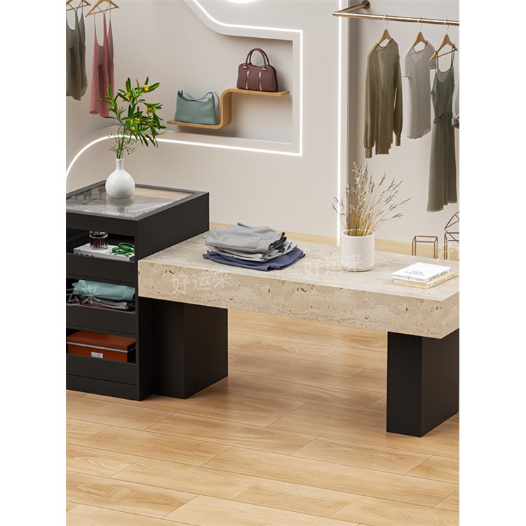 服装店中岛台展示台网红陈列展示柜摆放中间鞋包流水台女装中岛桌