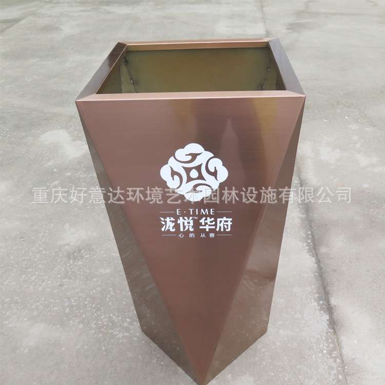 户外异形金属花箱室内商场落地式可移动花钵广场商业街写字楼花盆