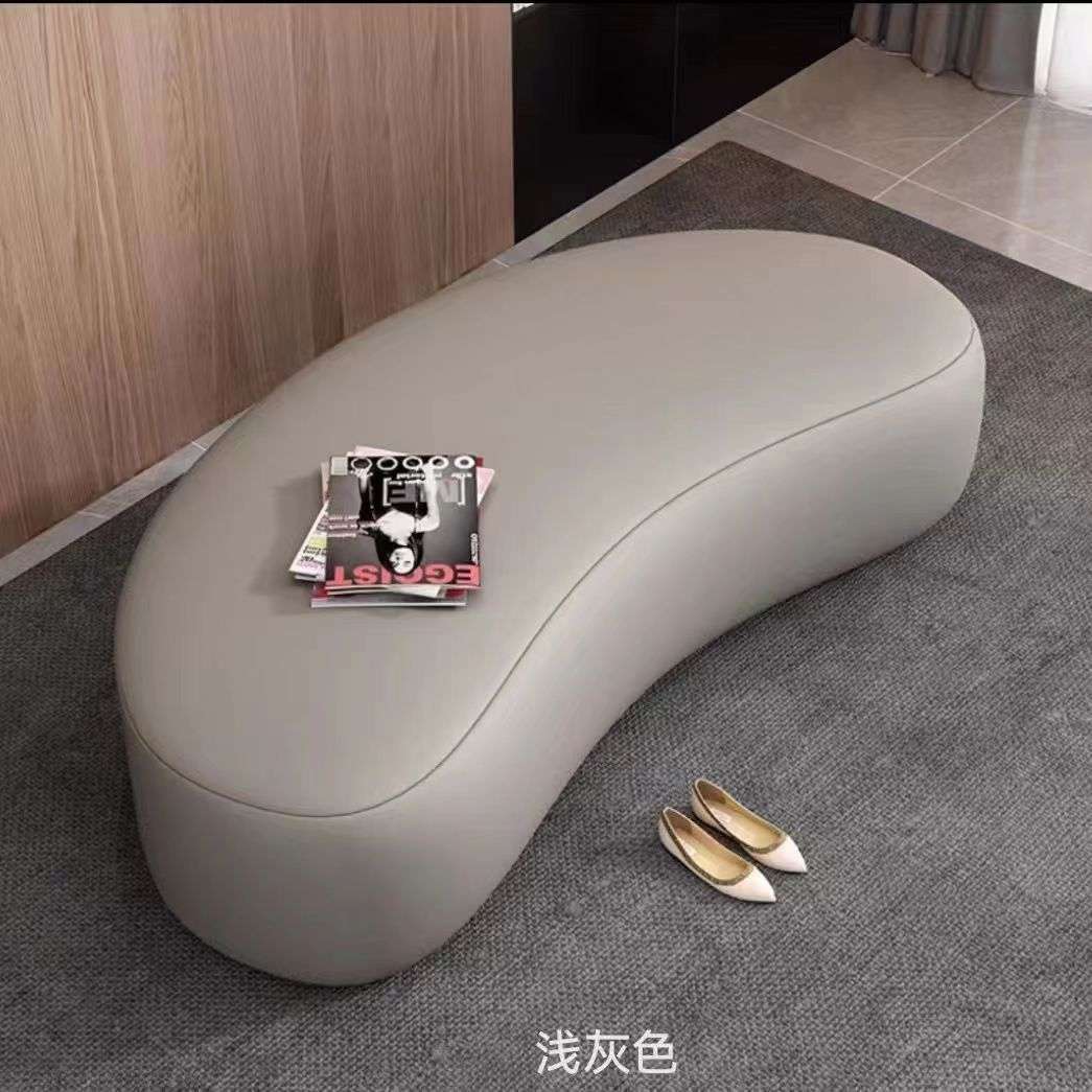 服装店商场单人可坐长条沙发凳贵妃躺椅休息凳家用异形沙发脚踏木
