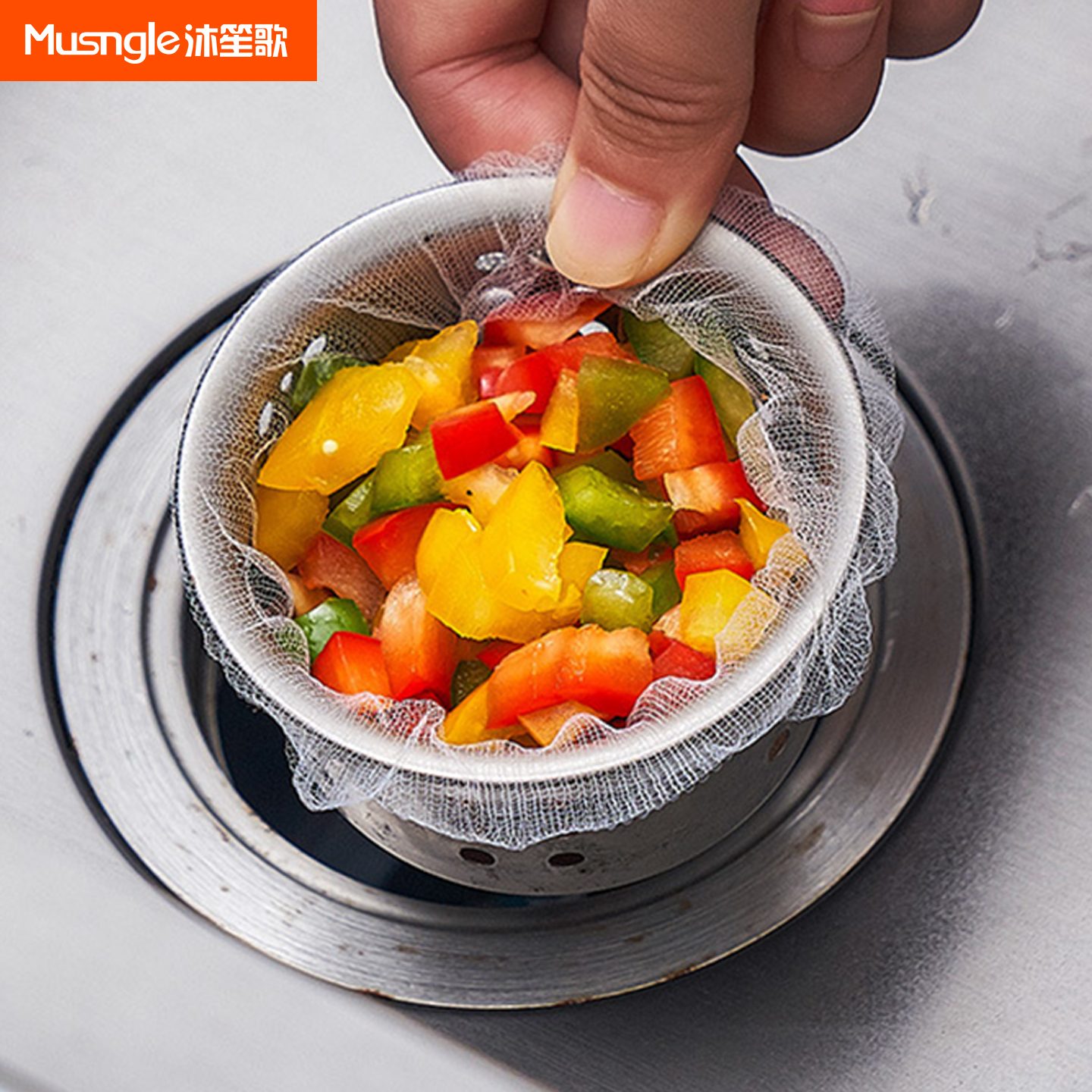 200只！一次性厨房水槽过滤网袋