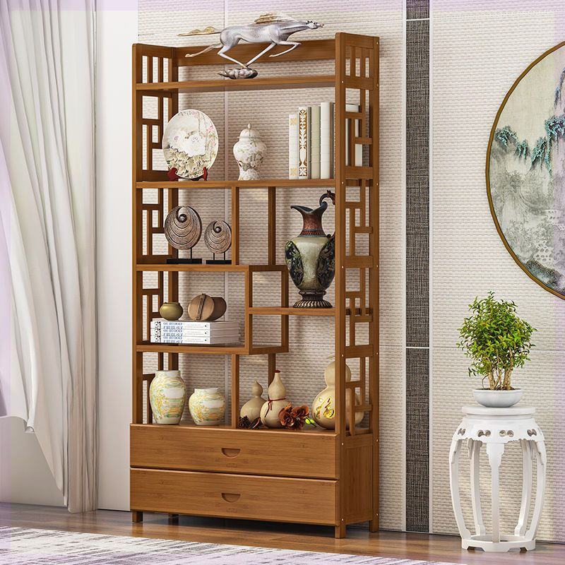 博古架实木客厅展厅装饰品u架办公室置物架落地多层酒柜隔断柜书