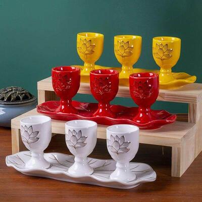 拜神杯、进贡杯、供水杯、酒杯、小酒杯、家用陶瓷芙蓉佛前杯
