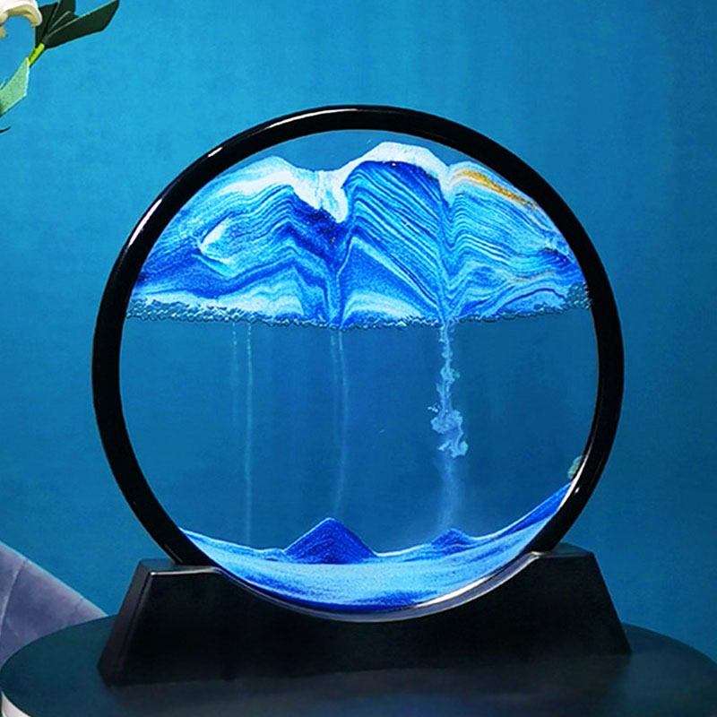 流沙画摆b件3d艺术沙漏客厅办公室桌面酒柜家居装饰创意节日礼物