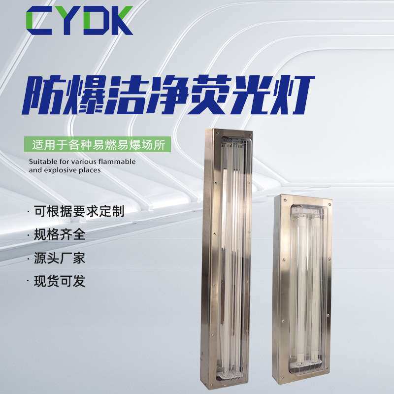 定 制小荧光灯防水防尘灯 防爆格栅灯不锈钢防爆洁净荧光灯防爆灯