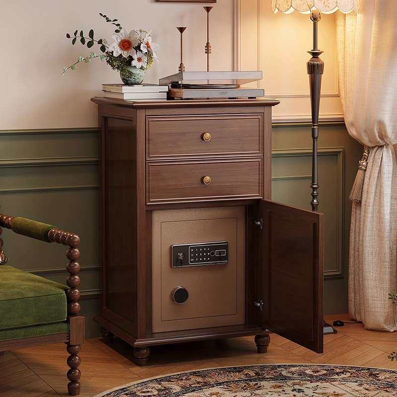 智能床头柜保险箱一体家用小型储物柜带指纹密码锁卧室实木保险柜,电子元器件市场,其它元器件,淘宝优惠券,粉丝福利购,淘宝优惠卷