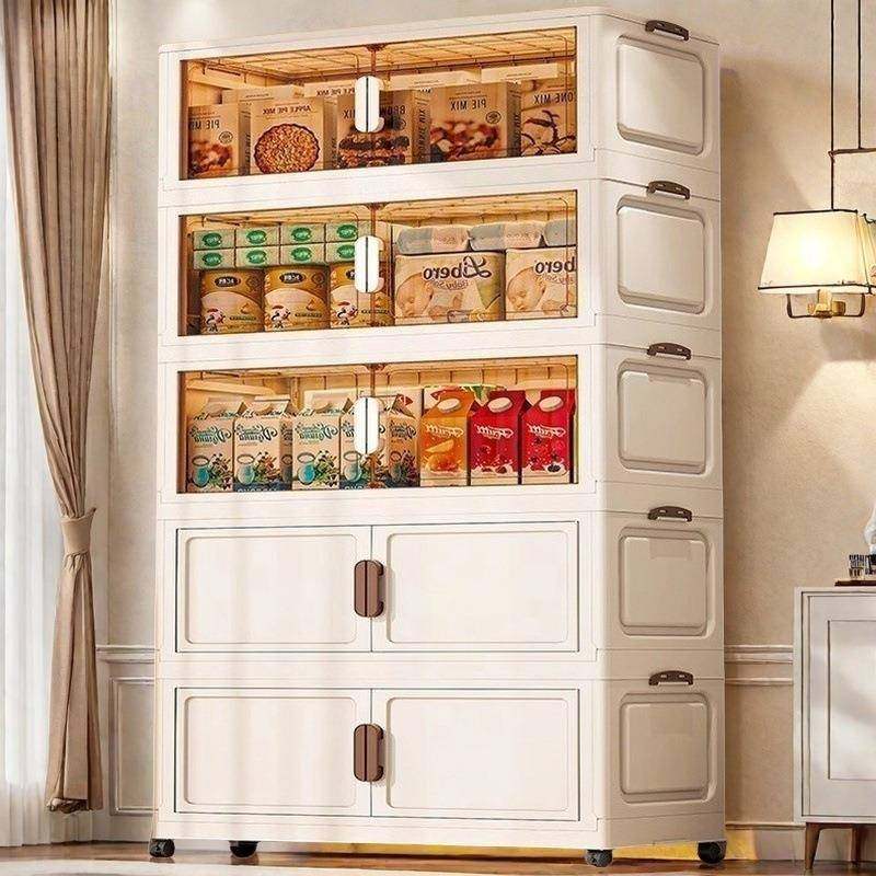 橱柜家用厨房餐边柜收纳柜塑料储物柜子置物床头柜