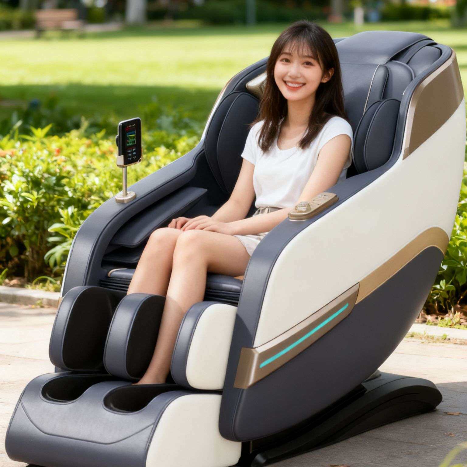 按摩椅SL双轨道4D机械手仿真人手法家用小型老年人按摩椅懒人沙发