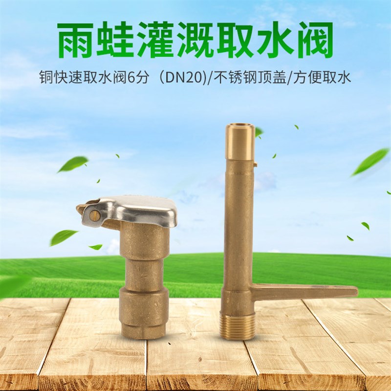 6分DN20黄铜快速取水阀 绿化取水器 园林L取水栓方便体 钥匙洒水
