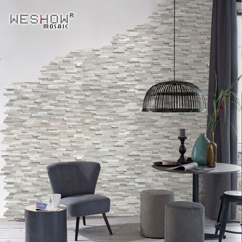 马赛克墙贴自粘文化石电视背景墙墙面遮丑装饰立体石材大理石瓷砖