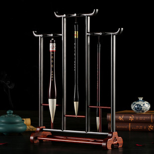 紫光檀明式毛笔架笔挂 实木质红木毛笔架笔挂展示架 书法用品