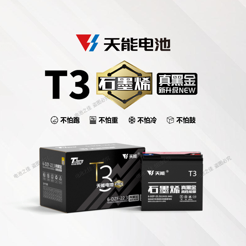 天能真黑金电池8V22H 0V72V22H -DZFM-22电动车以旧换新