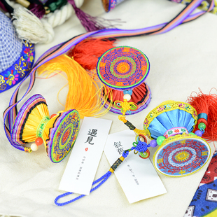 广西壮族特色馆壮锦壮绣布艺铜鼓挂件记念品礼品民间特色手工艺品