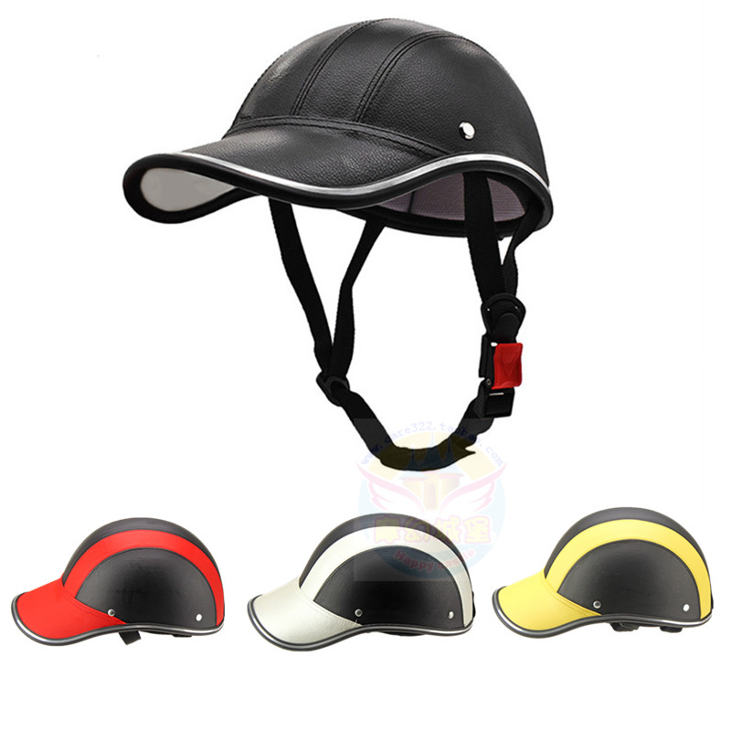 夏季电动车头盔男女轻便半盔摩托车皮盔电瓶车安全帽防水遮阳头盔