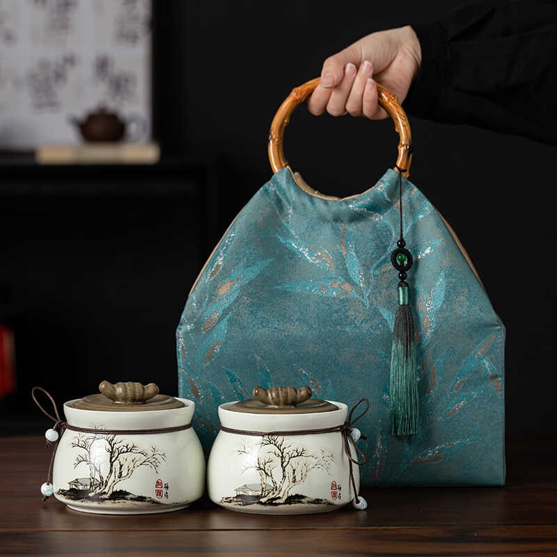 手工布包茶叶密封罐包装碧螺春毛尖绿茶白茶普洱茶红茶空盒定制