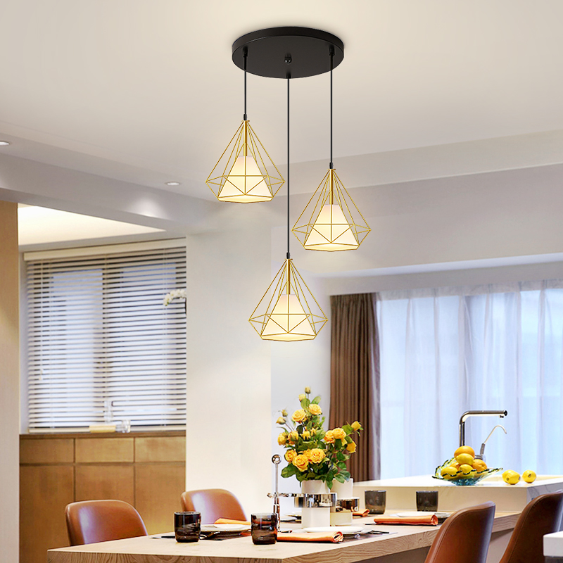 餐厅吊灯餐桌饭厅现代简约2023新款客厅吸顶灯主卧室中山灯具大全