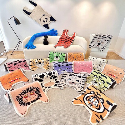 卡通仿羊绒地毯床边毯儿童房地垫