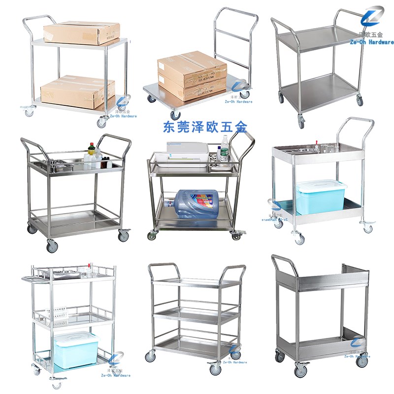 实验室医院洁净室201  304不锈C钢推车定制多层移动静音加厚手推