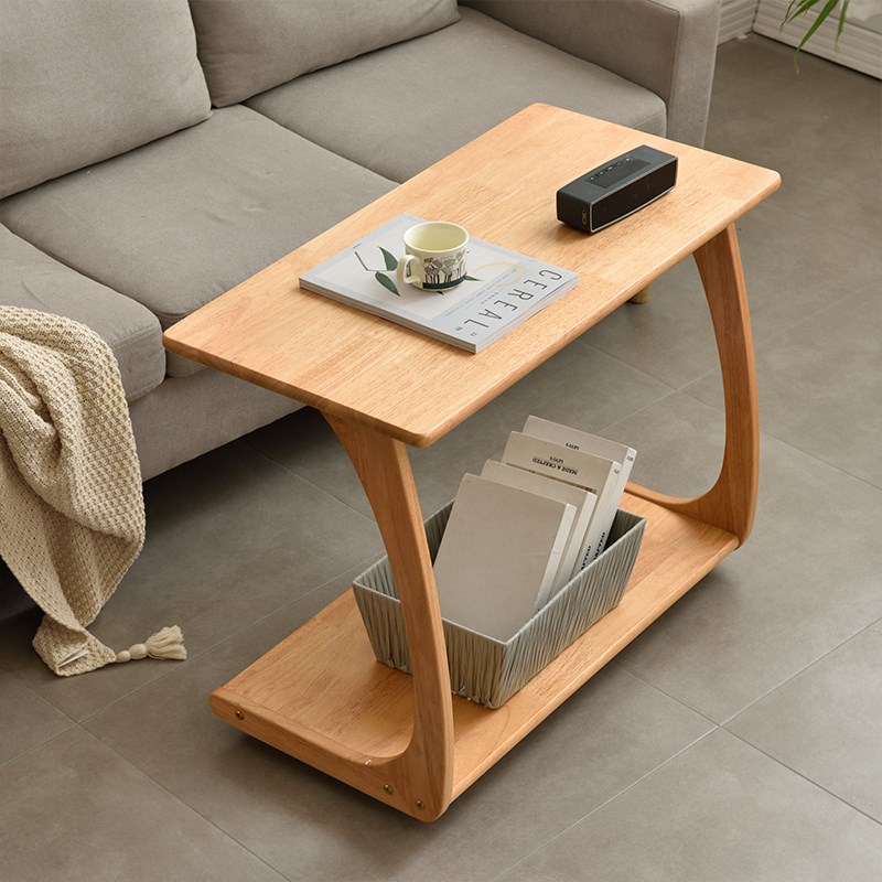 实木沙发边几柜可移动桌子带轮迷你茶几客厅N小户型家用方角几茶