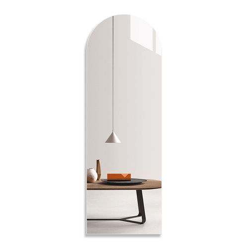 轻奢无框穿衣镜挂墙式全身拱门形艺术镜卧室家用试衣镜可定制镜子