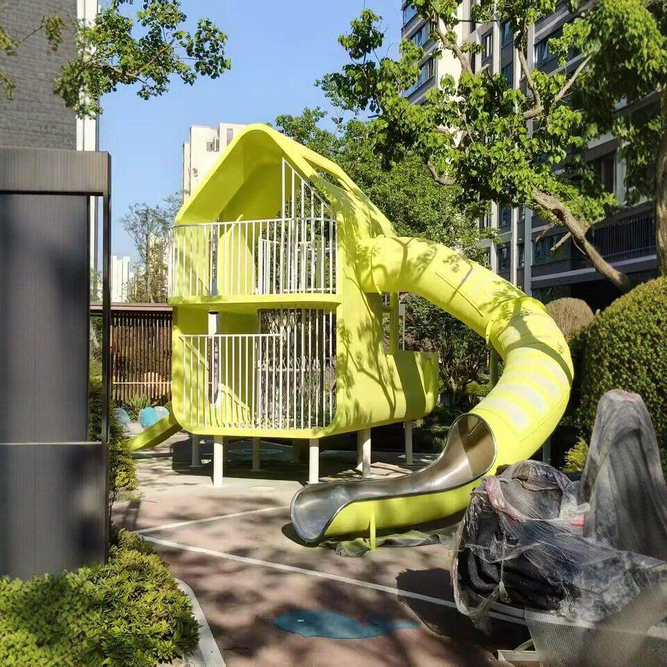 户外不锈钢滑梯组合大型商场室外儿童游乐主题设备小区游乐设施厂