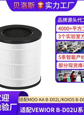 B-D02U空气净化器滤芯适配VEWIOR KOIOS/Mooka B-D02L除甲醛滤网