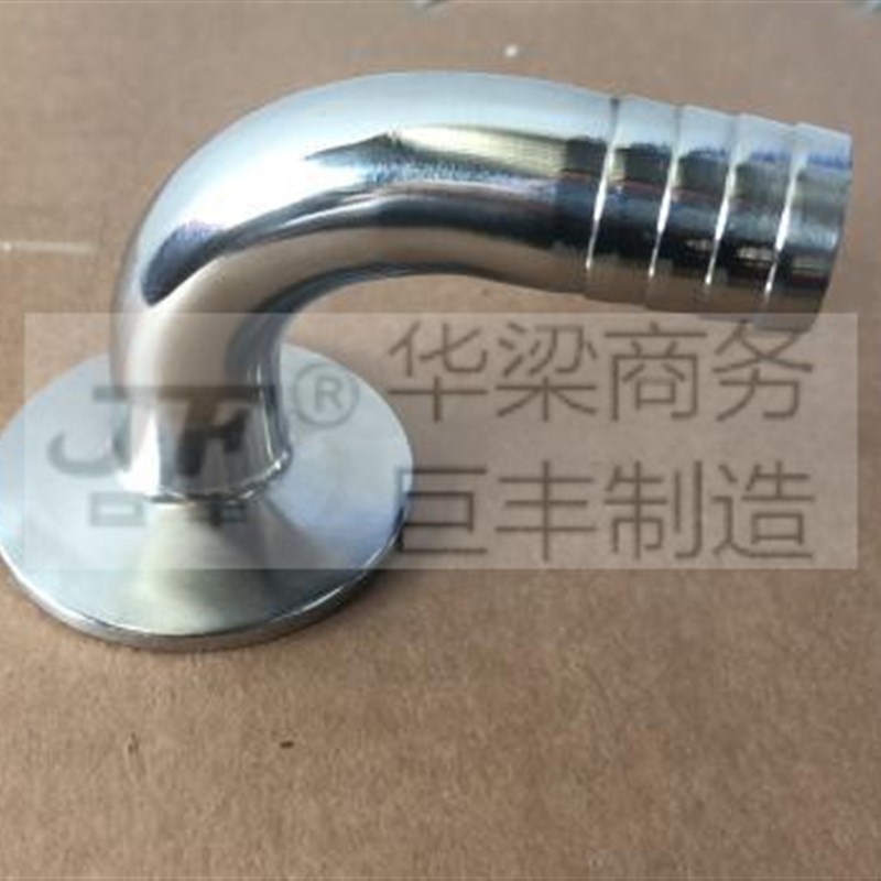 卫生级不锈钢快装卡箍式皮管接头弯头不锈钢卫生90度卡盘宝塔弯管