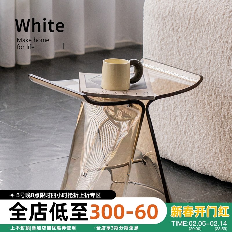 关于白简约亚克力蝴蝶矮凳家用客厅创意透明换鞋凳小户型卧室凳子