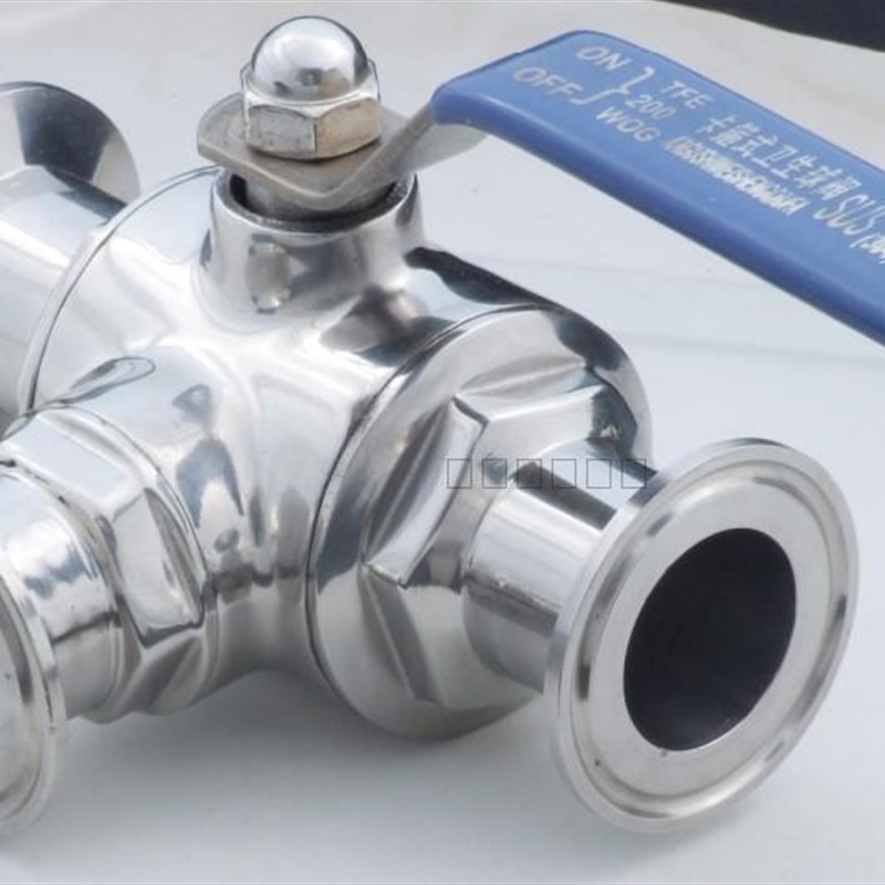 SMS304卫生级镜面快装三通球阀/卫生球阀/三通球阀/三通阀门