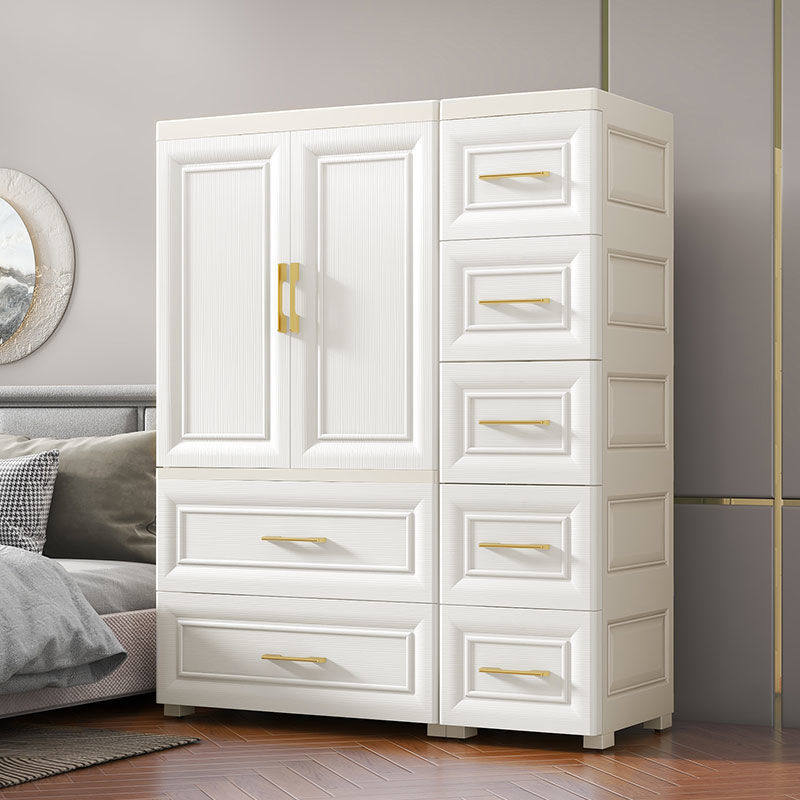 特大号80-110CM面宽塑料抽屉式收纳柜子儿童挂衣柜宝宝婴儿小衣橱