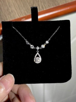 "Mermaid's Tears" s999 sterling silver necklace, a light luxury, niche and high-end collarbone chain for women, a birthday gift for your girlfriend thumbnail 8