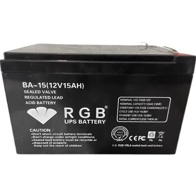 美国 RGB蓄电池12V15AH RGB电瓶BA-15 免维护ups电源精密仪器