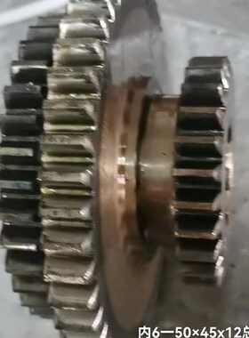 齐齐哈尔X5032 铣床配件三联齿轮Z26/37/47/M4花键6-50*12总高90